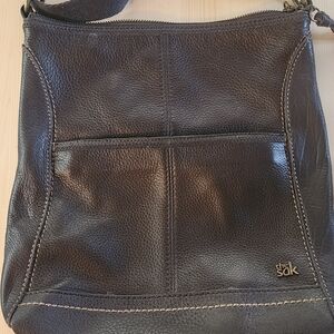 The Sak Dark Brown Leather Shoulder Bag